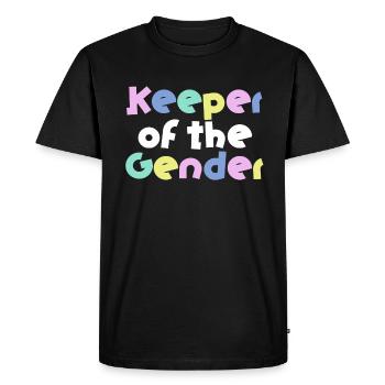 Keeper Of The Gender - Men's Premium Organic T-Shirt - black - Front - Nico (187cm)