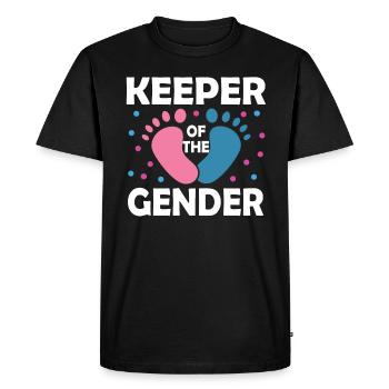 Keeper Of The Gender - Men's Premium Organic T-Shirt - black - Front - Nico (187cm)