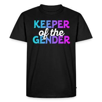 Keeper Of The Gender - Men's Premium Organic T-Shirt - black - Front - Nico (187cm)