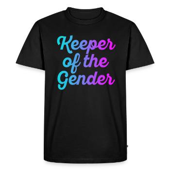 Hüter des Geschlechts - Männer Premium Bio T-Shirt - Schwarz - Vorne - Nico (187cm)