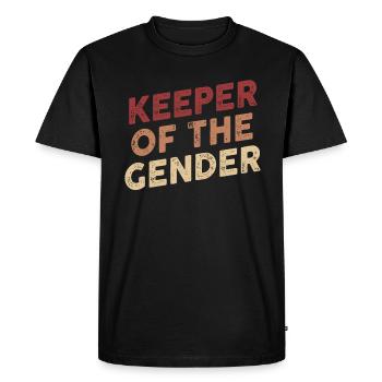 Gardien du genre - T-shirt Premium bio Homme - noir - Devant - Nico (187cm)