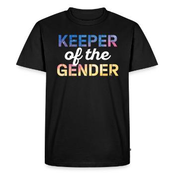 Keeper Of The Gender - Men's Premium Organic T-Shirt - black - Front - Nico (187cm)