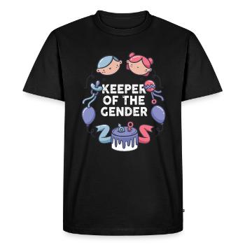 Keeper Of The Gender - Men's Premium Organic T-Shirt - black - Front - Nico (187cm)