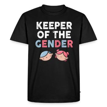 Keeper Of The Gender - Men's Premium Organic T-Shirt - black - Front - Nico (187cm)