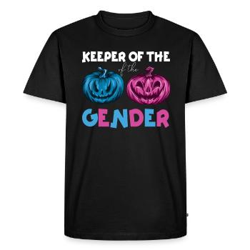 Keeper Of The Gender - Men's Premium Organic T-Shirt - black - Front - Nico (187cm)