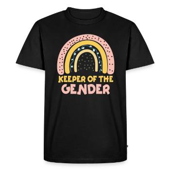 Keeper Of The Gender - Men's Premium Organic T-Shirt - black - Front - Nico (187cm)