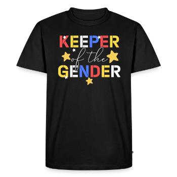 Keeper Of The Gender - Men's Premium Organic T-Shirt - black - Front - Nico (187cm)
