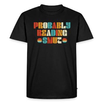 Probablement en train de lire Smut Vintage Books Smut - T-shirt Premium bio Homme - noir - Devant - Nico (187cm)