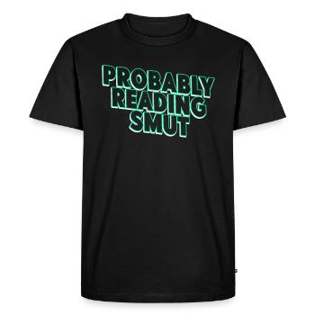 Probablement en train de lire Smut Vintage Books Smut - T-shirt Premium bio Homme - noir - Devant - Nico (187cm)