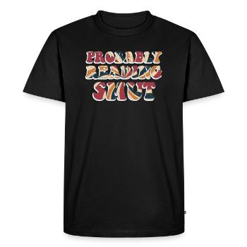 Probablement en train de lire Smut Vintage Books Smut - T-shirt Premium bio Homme - noir - Devant - Nico (187cm)