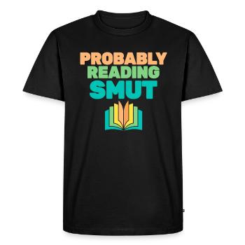 Probablement en train de lire Smut Vintage Books Smut - T-shirt Premium bio Homme - noir - Devant - Nico (187cm)