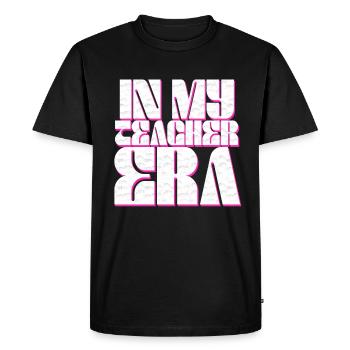 À l’ère de l’enseignement - T-shirt Premium bio Homme - noir - Devant - Nico (187cm)