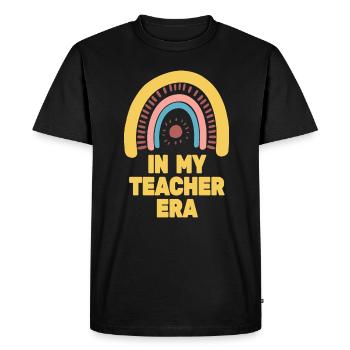 À l’ère de l’enseignement - T-shirt Premium bio Homme - noir - Devant - Nico (187cm)