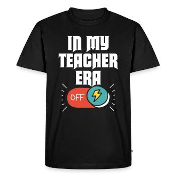 À l’ère de l’enseignement - T-shirt Premium bio Homme - noir - Devant - Nico (187cm)
