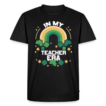 À l’ère de l’enseignement - T-shirt Premium bio Homme - noir - Devant - Nico (187cm)