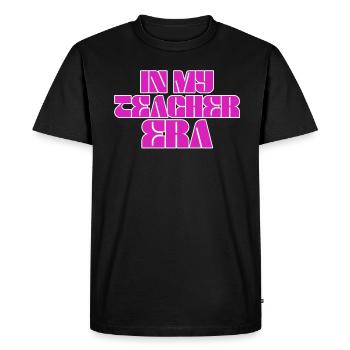 À l’ère de l’enseignement - T-shirt Premium bio Homme - noir - Devant - Nico (187cm)