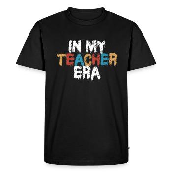 À l’ère de l’enseignement - T-shirt Premium bio Homme - noir - Devant - Nico (187cm)