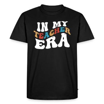 À l’ère de l’enseignement - T-shirt Premium bio Homme - noir - Devant - Nico (187cm)