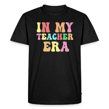 À l’ère de l’enseignement - T-shirt Premium bio Homme - noir - Devant - Nico (187cm)