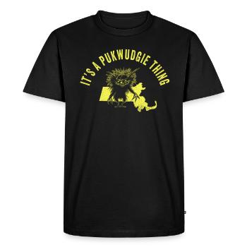 Pukwudgie Cryptide Mythes folkloriques - T-shirt Premium bio Homme - noir - Devant - Nico (187cm)