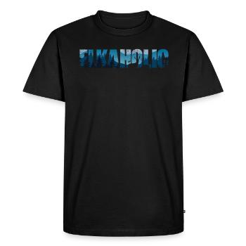 Elk Hunting Elkaholic Hunters - Men's Premium Organic T-Shirt - black - Front - Nico (187cm)