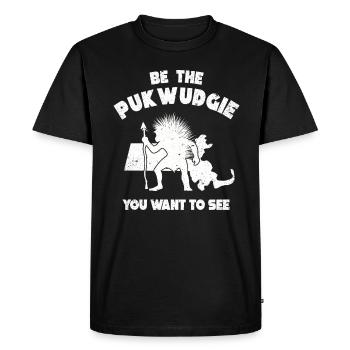 Pukwudgie Cryptide Mythes folkloriques - T-shirt Premium bio Homme - noir - Devant - Nico (187cm)