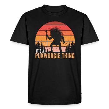 Pukwudgie Cryptide Mythes folkloriques - T-shirt Premium bio Homme - noir - Devant - Nico (187cm)