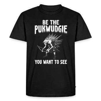 Pukwudgie Cryptide Mythes folkloriques - T-shirt Premium bio Homme - noir - Devant - Nico (187cm)