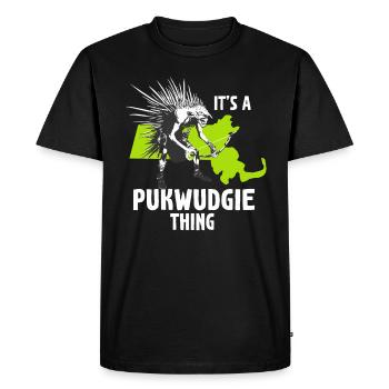 Pukwudgie Cryptide Mythes folkloriques - T-shirt Premium bio Homme - noir - Devant - Nico (187cm)