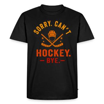 Désolé de ne pas pouvoir jouer au hockey pour les amateurs de hockey - T-shirt Premium bio Homme - noir - Devant - Nico (187cm)