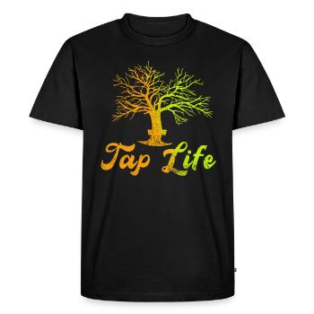 Sirop d’érable Tapper Hommes Femmes Automne - T-shirt Premium bio Homme - noir - Devant - Nico (187cm)