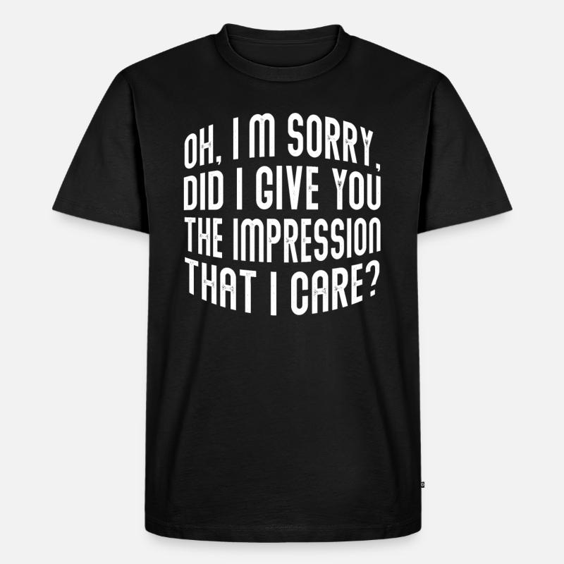 Indifférence, Sarcasme, Attitude différente - T-shirt Premium bio Homme - noir