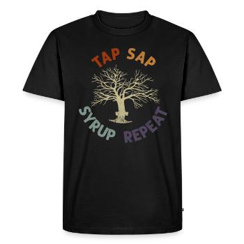 Maple Tree Essence Men Women Funny - Men's Premium Organic T-Shirt - black - Front - Nico (187cm)