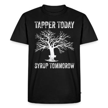 Maple Tree Essence Men Women Funny - Men's Premium Organic T-Shirt - black - Front - Nico (187cm)