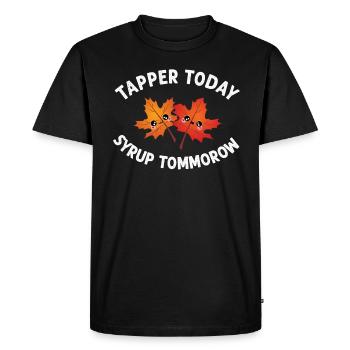 Maple Tree Essence Men Women Funny - Men's Premium Organic T-Shirt - black - Front - Nico (187cm)