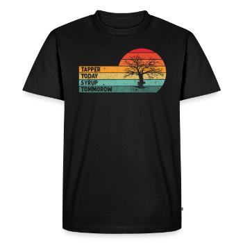 Maple Tree Essence Men Women Funny - Men's Premium Organic T-Shirt - black - Front - Nico (187cm)
