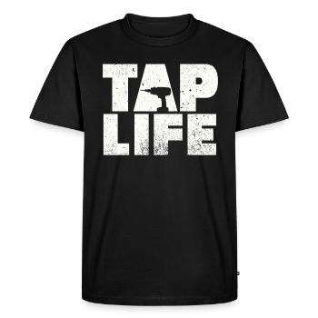 Sirop d’érable Tapper Hommes Femmes Automne - T-shirt Premium bio Homme - noir - Devant - Nico (187cm)