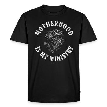 La maternité est mon ministère - T-shirt Premium bio Homme - noir - Devant - Nico (187cm)