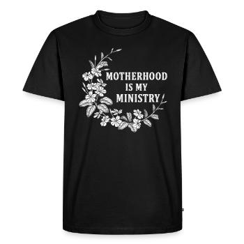 La maternité est mon ministère - T-shirt Premium bio Homme - noir - Devant - Nico (187cm)