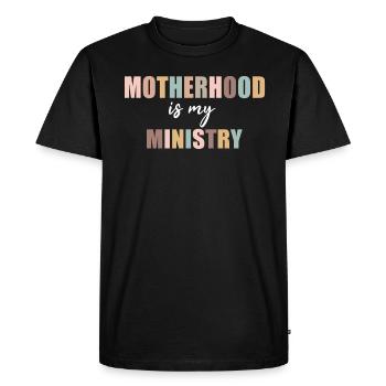 La maternité est mon ministère - T-shirt Premium bio Homme - noir - Devant - Nico (187cm)