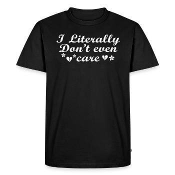 Je ne peux même pas m’en soucier - T-shirt Premium bio Homme - noir - Devant - Nico (187cm)