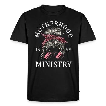 La maternité est mon ministère - T-shirt Premium bio Homme - noir - Devant - Nico (187cm)