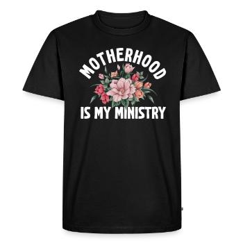 La maternité est mon ministère - T-shirt Premium bio Homme - noir - Devant - Nico (187cm)