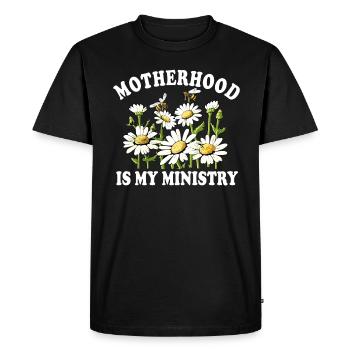 La maternité est mon ministère - T-shirt Premium bio Homme - noir - Devant - Nico (187cm)