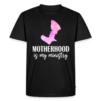 La maternité est mon ministère - T-shirt Premium bio Homme - noir - Devant - Nico (187cm)