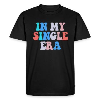Humour drôle d’amour célibataire : le parfait - T-shirt Premium bio Homme - noir - Devant - Nico (187cm)