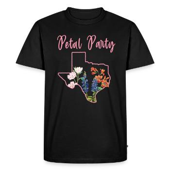 Champs de fleurs sauvages Fleurs sauvages Bluebonnet - T-shirt Premium bio Homme - noir - Devant - Nico (187cm)
