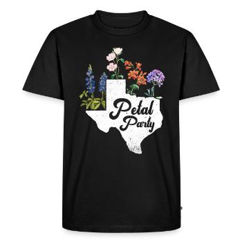 Champs de fleurs sauvages Fleurs sauvages Bluebonnet - T-shirt Premium bio Homme - noir - Devant - Nico (187cm)