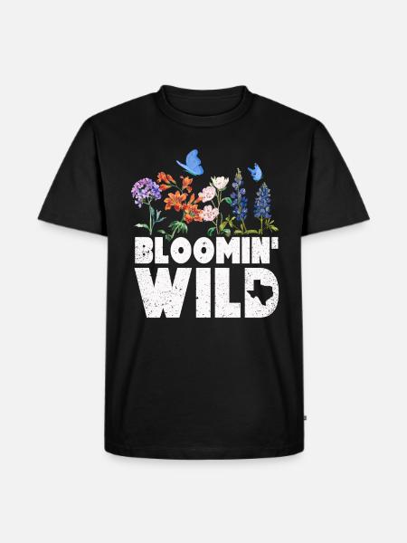 Wildflower Fields Wildflowers Bluebonnet - Men's Premium Organic T-Shirt - black