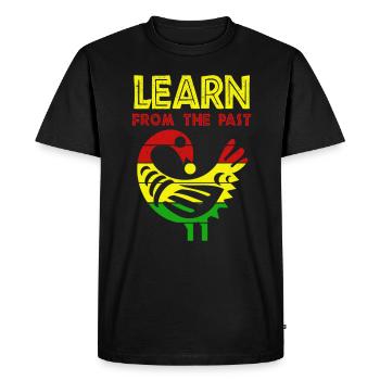 Sankofa Symbol Adinkra Ghana Black - Men's Premium Organic T-Shirt - black - Front - Nico (187cm)